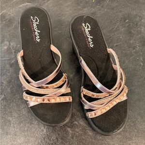 Skechers Rose Gold Multi-Strap Sandals